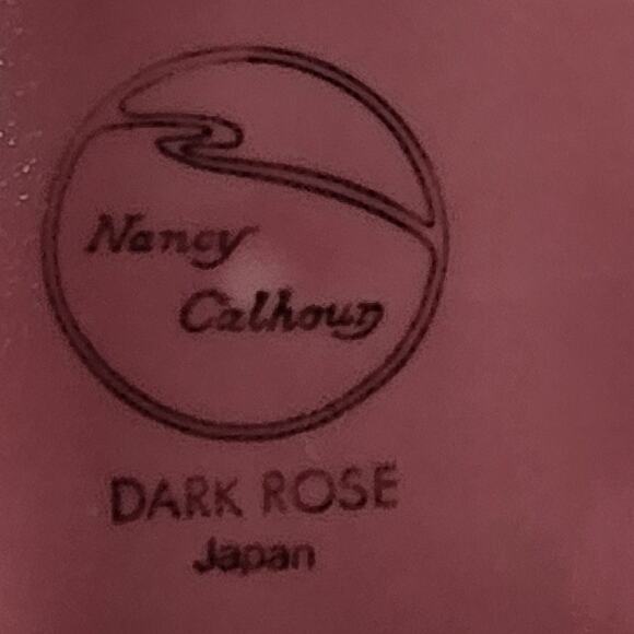 Nancy Calhoun Soup Bowls Set of 4 Solid Dark Rose Pink VTG Stoneware Japan EUC - Picture 8 of 8